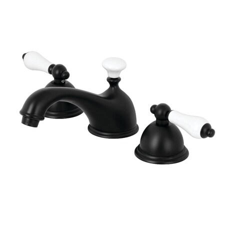 Kingston Brass KS3960PL 8" Widespread Bathroom Faucet, Matte Black KS3960PL